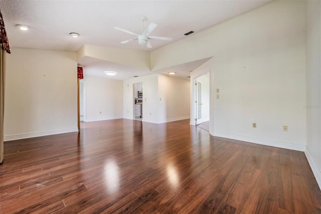 Virtually Staged Living room & Dining room