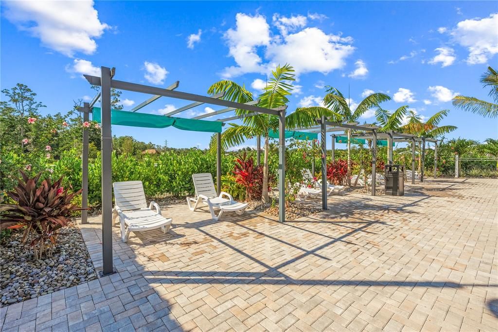 View of patio featuring a pergola