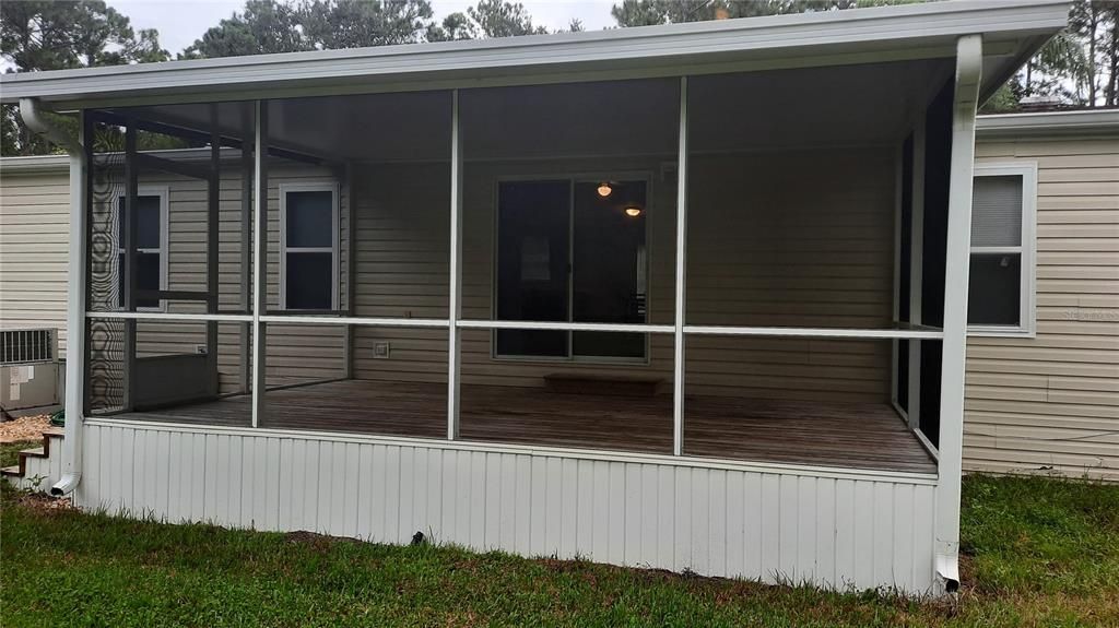 View of the rear porch