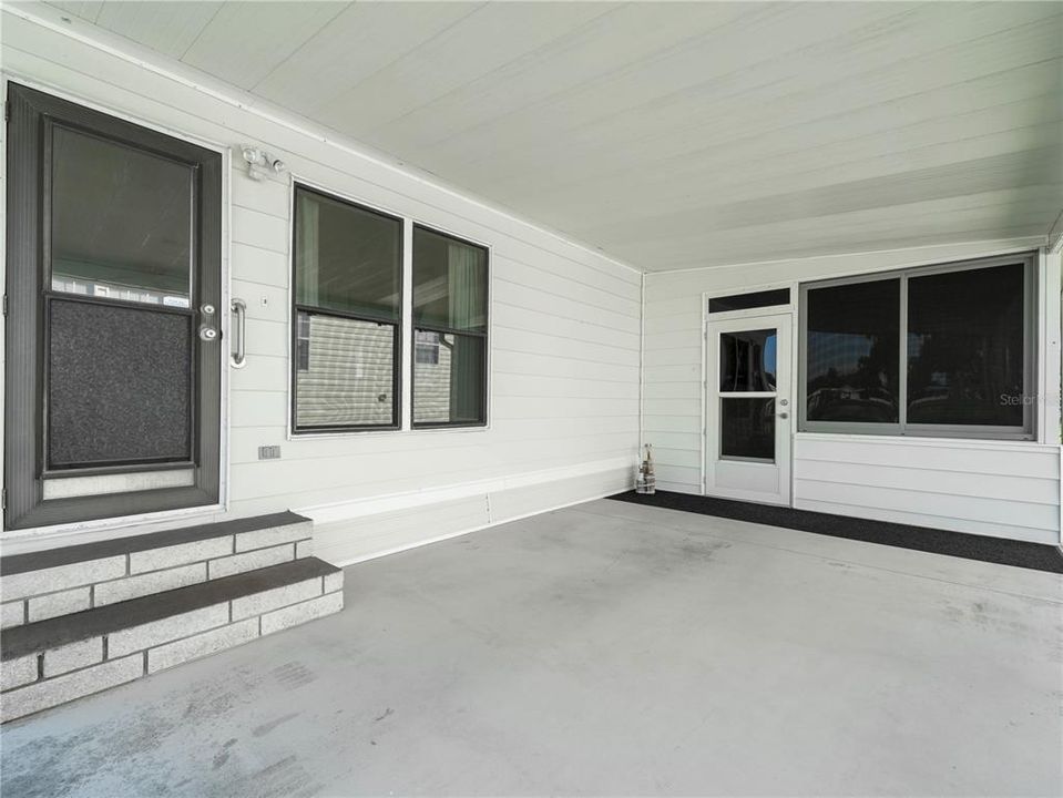 Carport patio has New Window Unit A/C