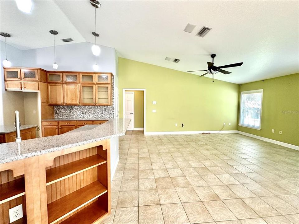 LARGE family room as seen from the Dinette area