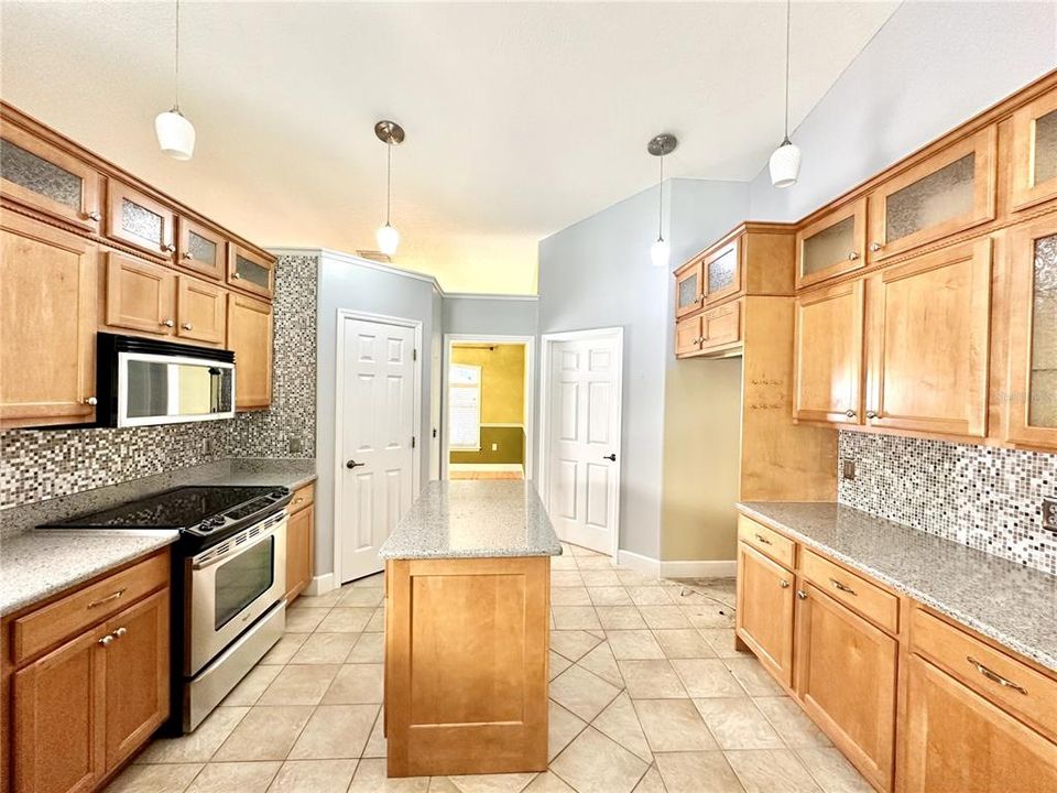 Left door is the pantry, right door is the laundry room, straight ahead is the formal dining