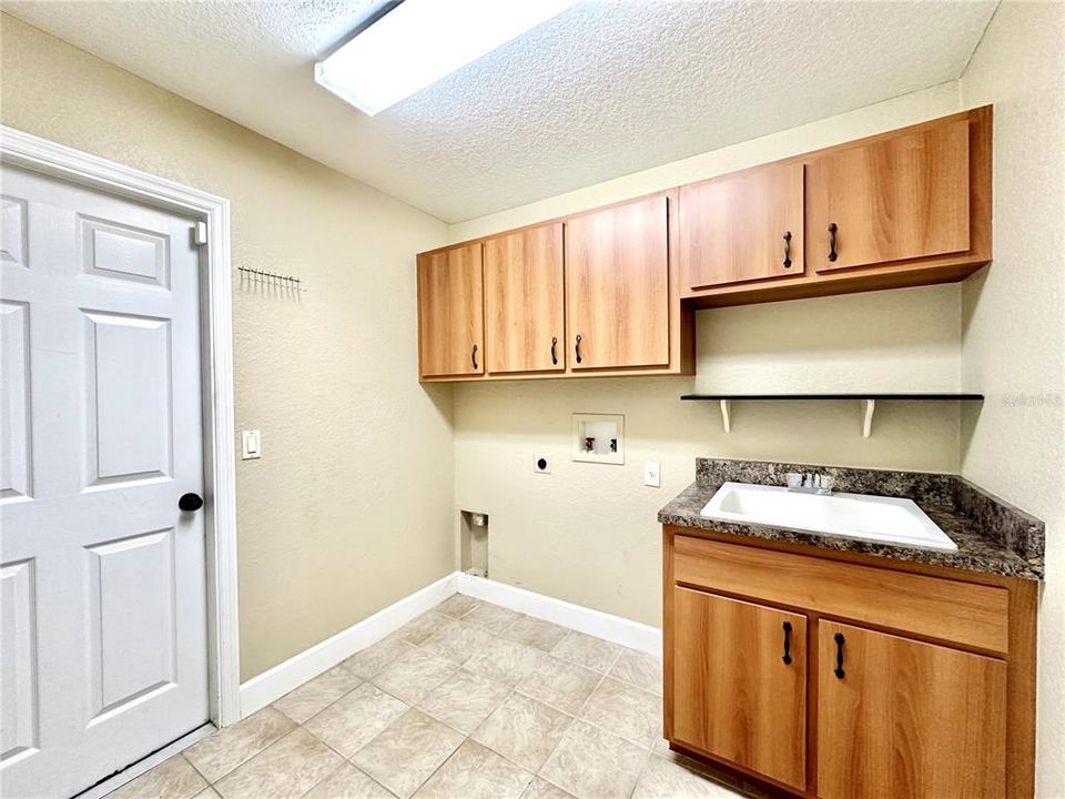 Laundry room - door to left goes to the garage