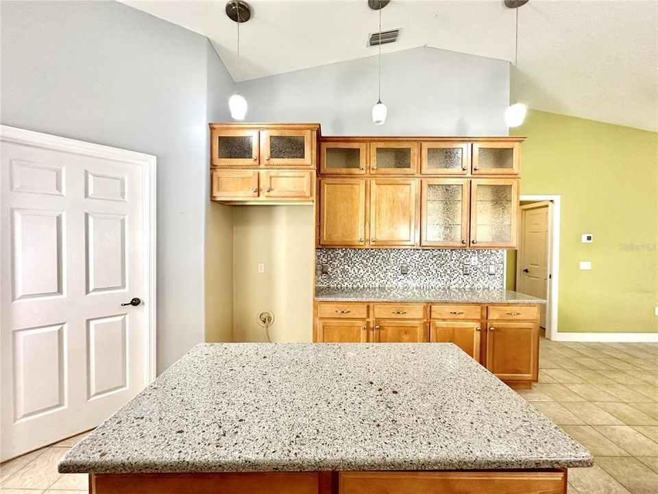 Door to the left goes to the Laundry room and Garage