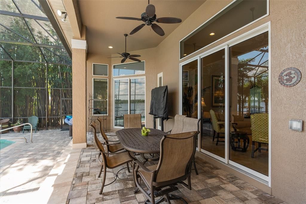 outdoor lanai, large area to entertain for family and friends