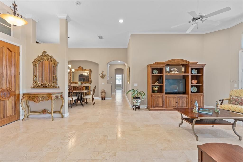 view of the entrance looking into the dining room