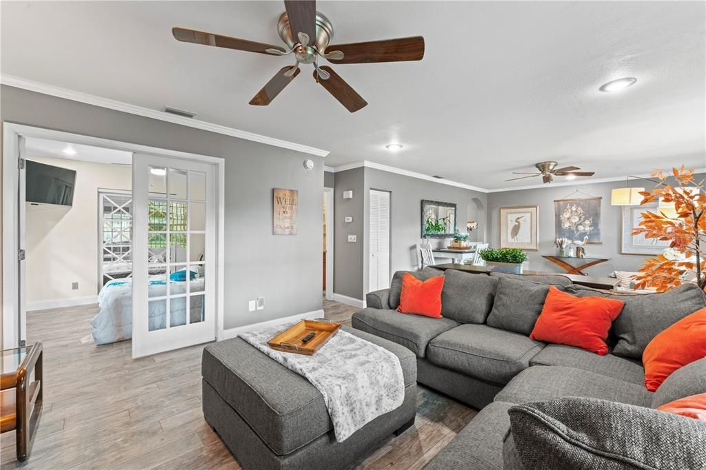 Living Room and Entrance to Bedroom