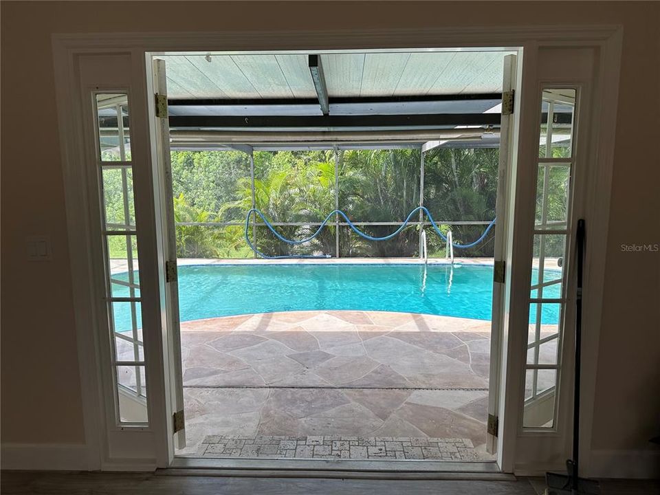 French Doors to Pool