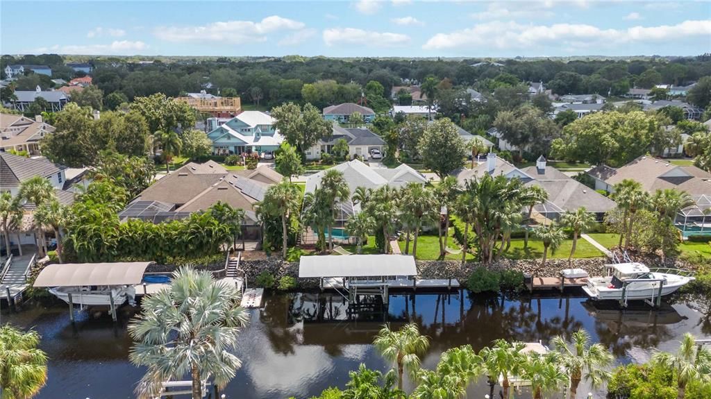 Back View of Your Covered Boat Dock and Lift