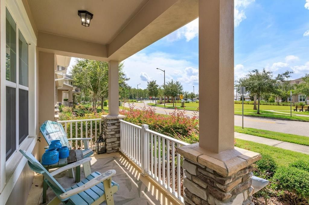 Looking out to the Street from Front Porch