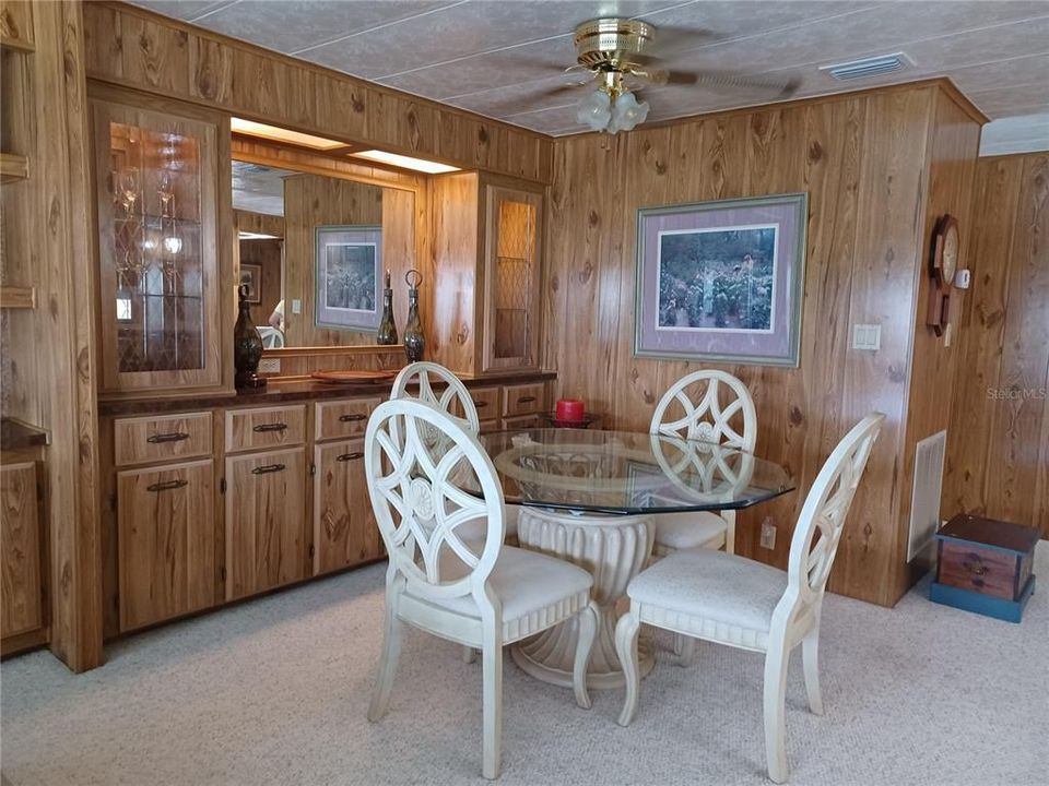 Dining Area w/ Display Case