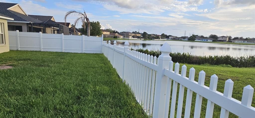 backyard and lake