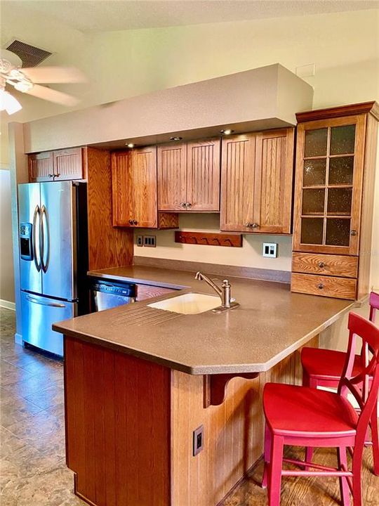 The Chef will Love Food Prep with Plenty Corian Counter Space