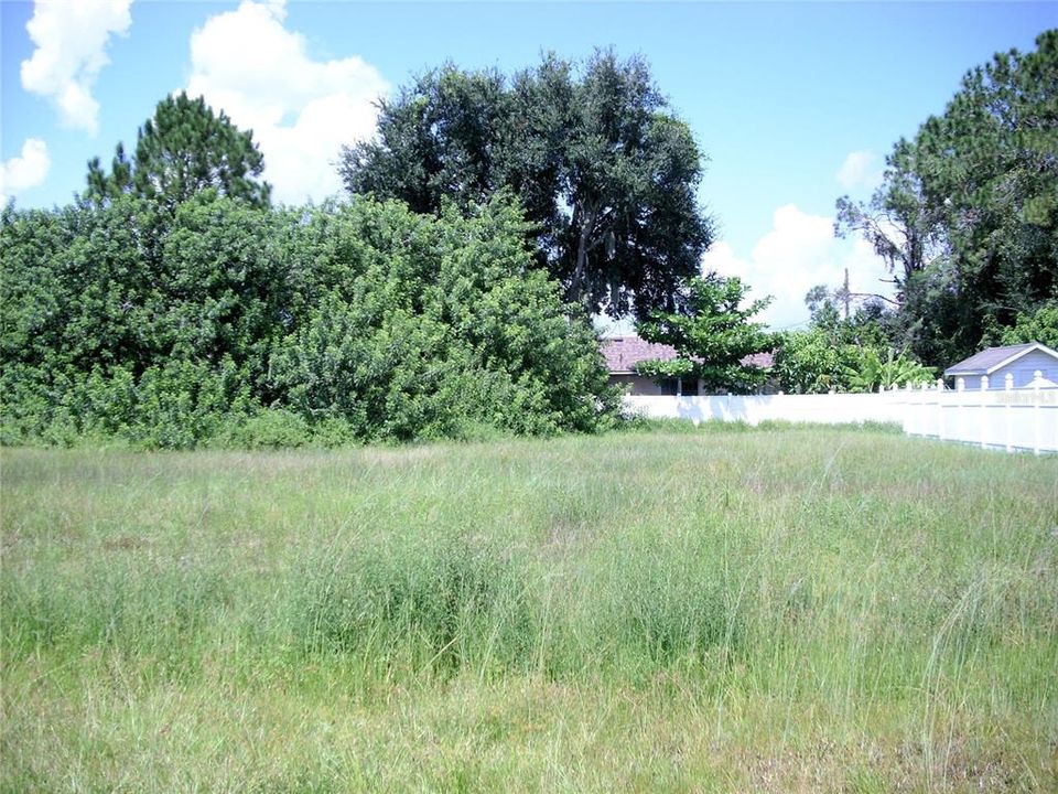 Fence on right side of photo and back belong to the side and rear Neighbor.