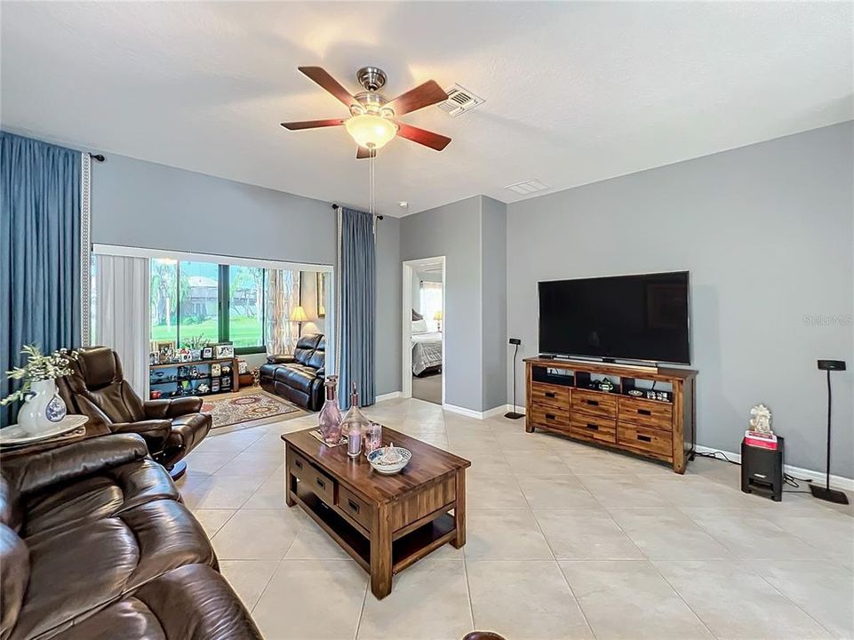 View of Florida Room, master bedroom and spacious family room.