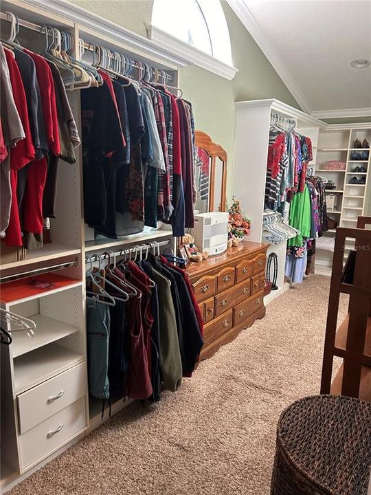 Huge walk-in closet in primary bedroom