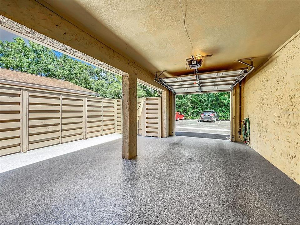 Garage and patio