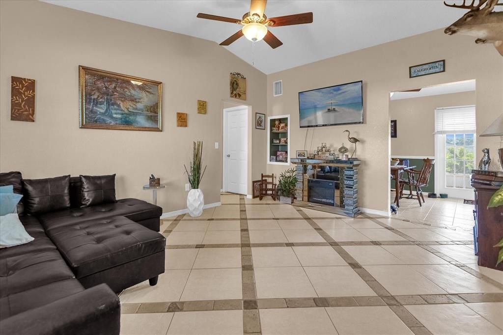 Living Room with beautiful flooring