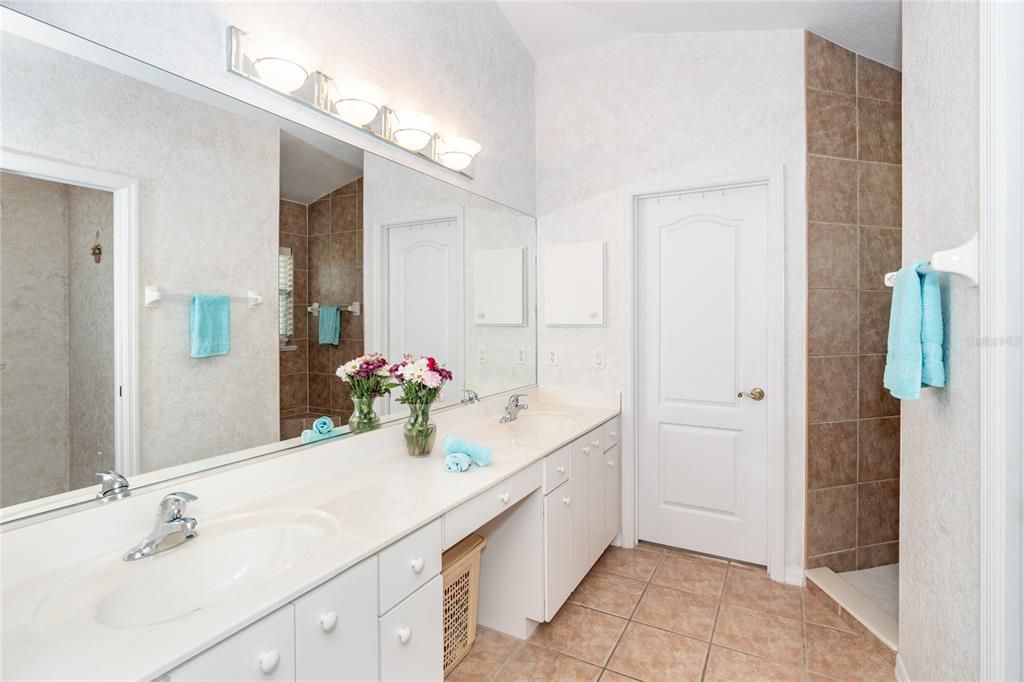 Double vanity primary bathroom