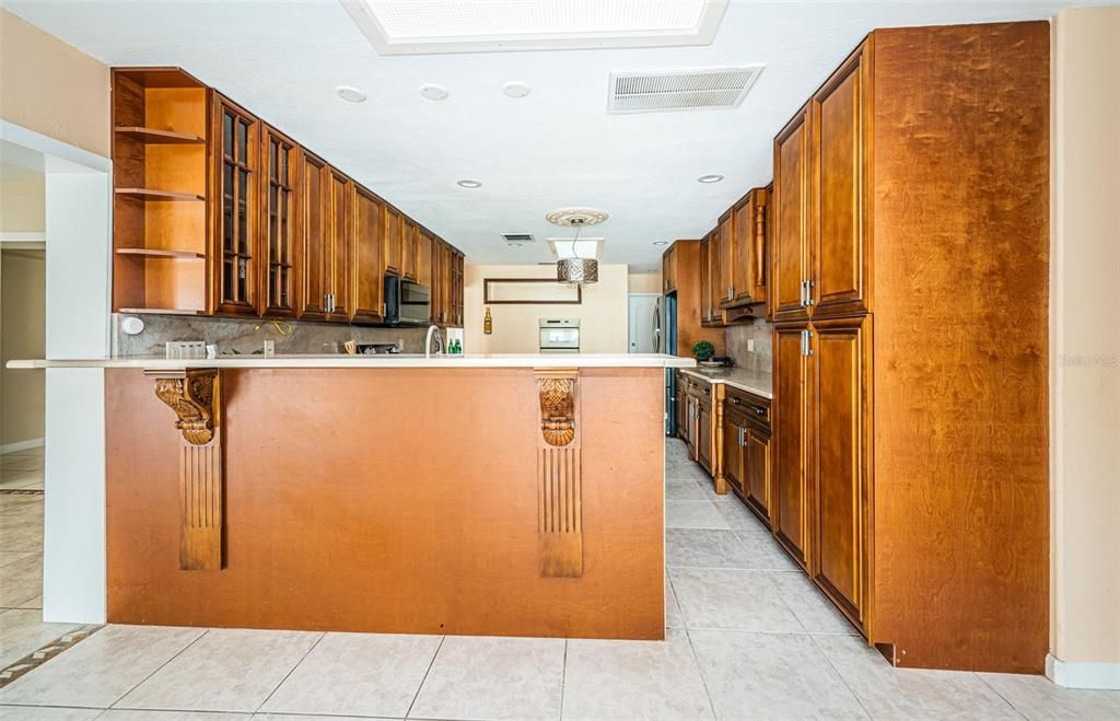 Lots of storage and view into bright Dining Room/Family Room