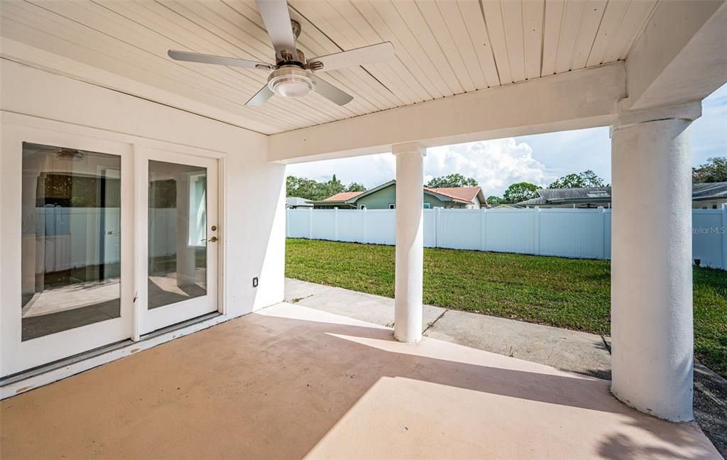 Covered patio with access to Great Room