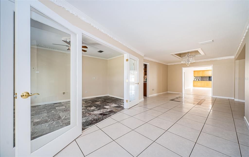 Large kitchen Island and newer stainless appliances