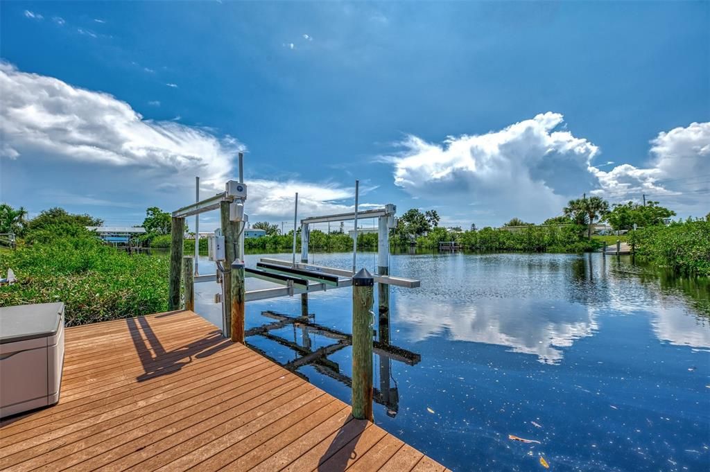 Trex Boat Dock with Fish Cleaning Station