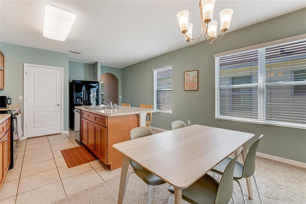 Dining area near kitchen