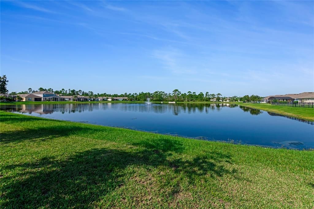 Lake directly behind home