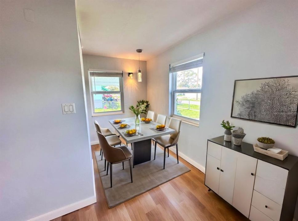 Virtually Staged Dining Room