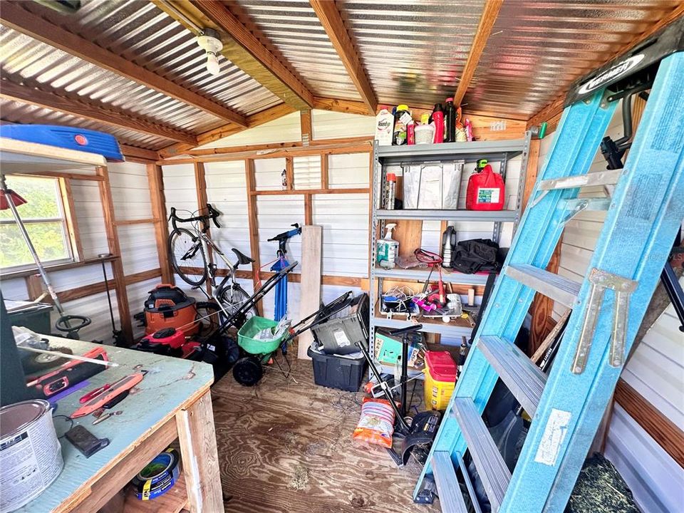 Inside Backyard Shed