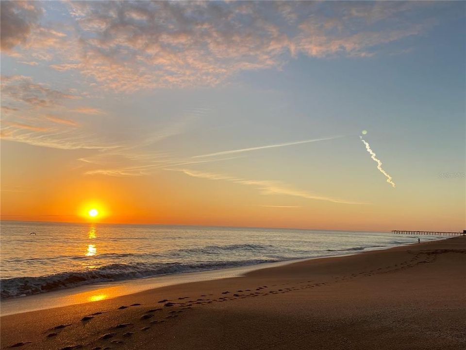 Beautiful beaches only minutes away yes that is a rocket launch