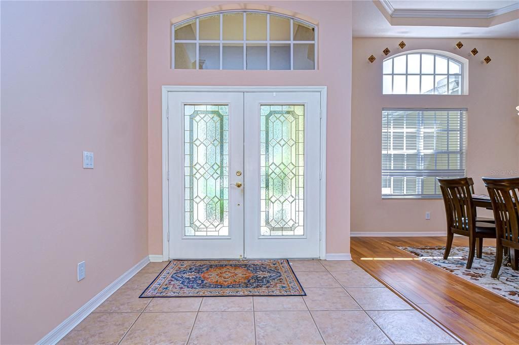 Stunning double glass door entrance!