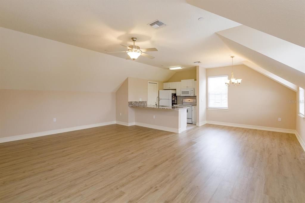 Living Room, Kitchen and Dining Room