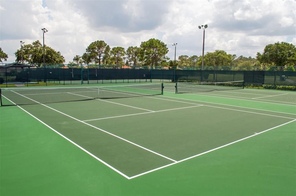 Enjoy tennis and pickleball. Pay at night, courts have lights.