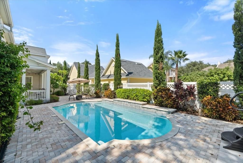 Backyard view of Pool