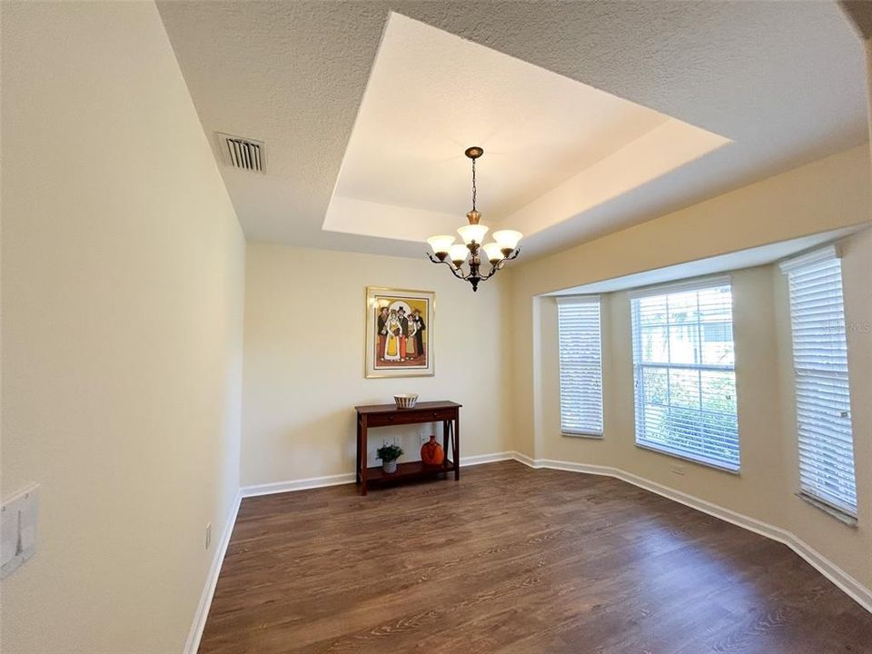 Dining Room or Office space in front with bay windows