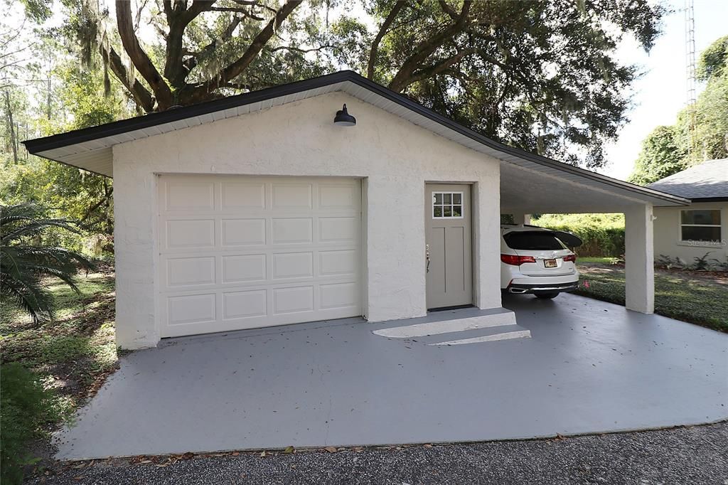 Detached Garage and Carport