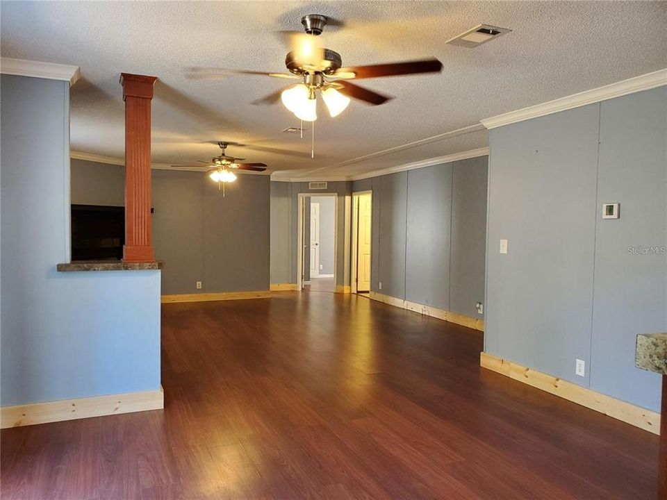 View from kitchen toward living room