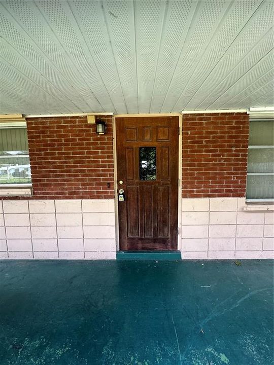 Front Door and Covered Patio