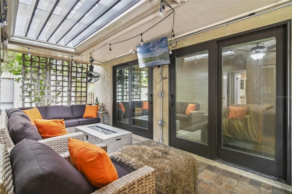 In addition to the courtyard patio at the front of the home there is also a private lanai and open patio spaces for your choice of outdoor living areas.