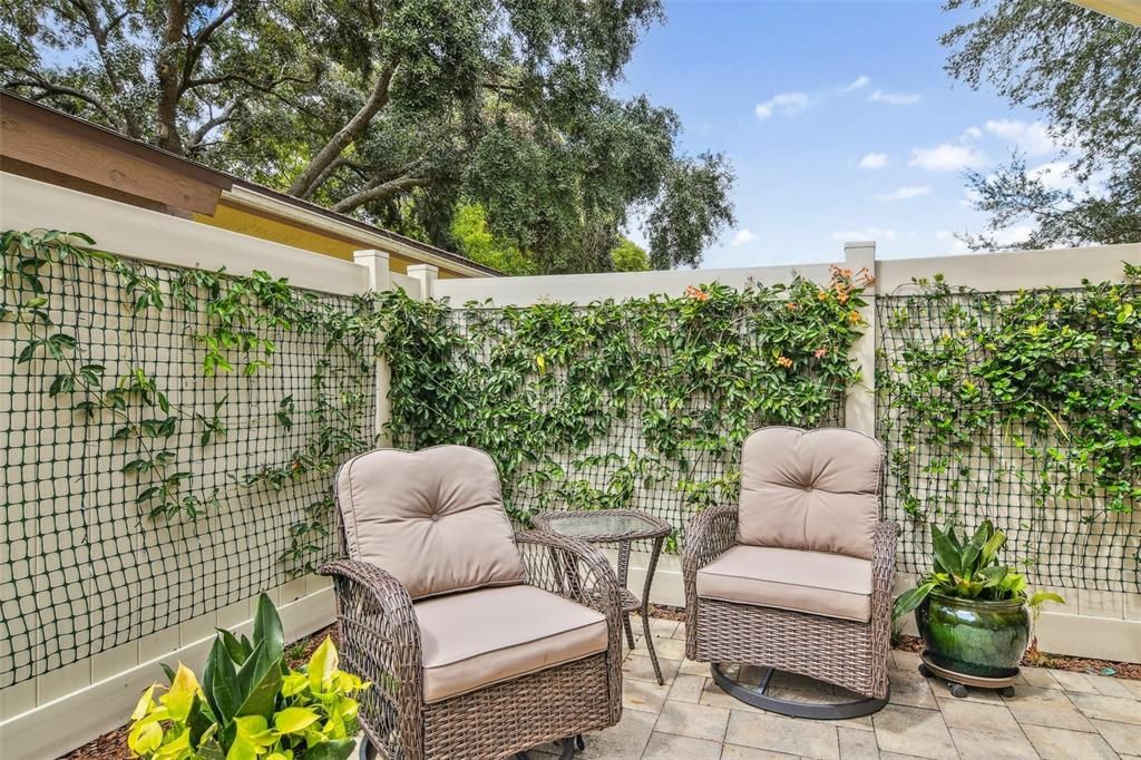 PRIVATE COURTYARD PATIO.