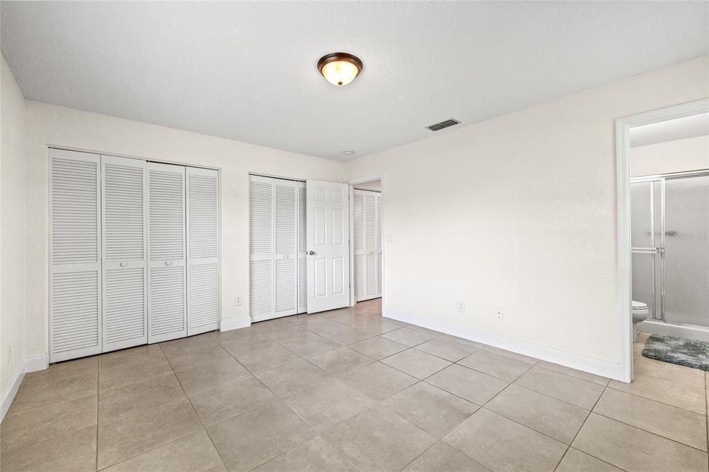 Master Bedroom with nice Closet Space