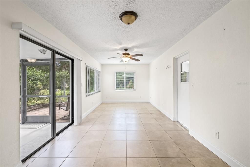 2nd living space, the Sliding Glass Doors lead to patio