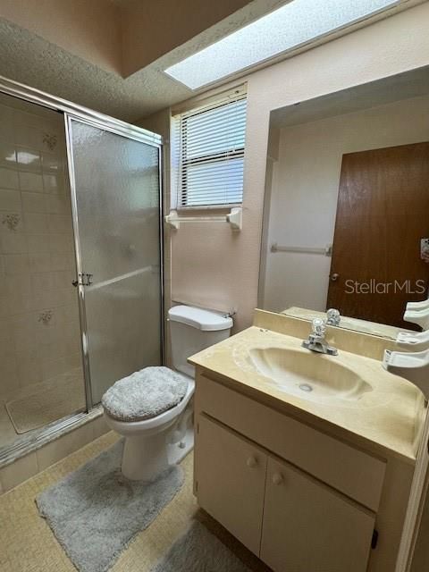 Primary bathroom with walk in shower