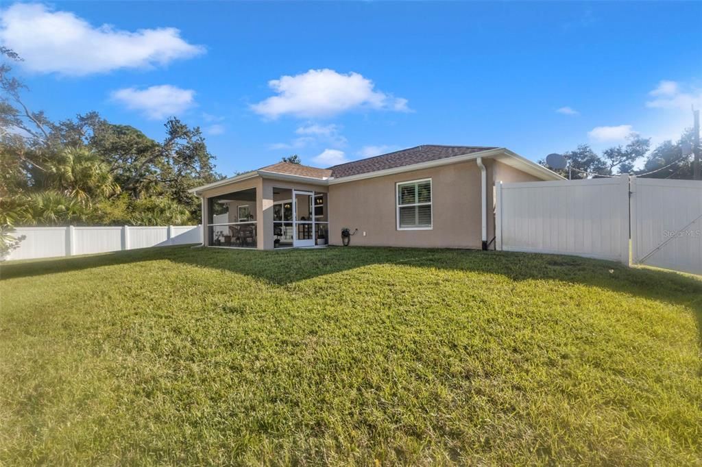 Room for a pool with a privacy fence in place.