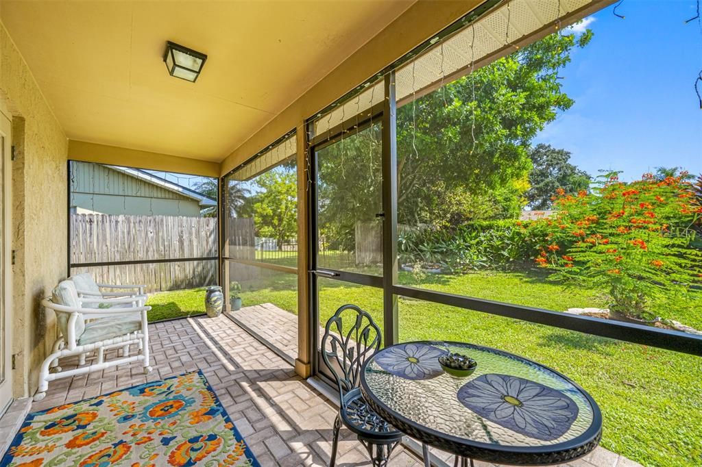 Rear screened porch