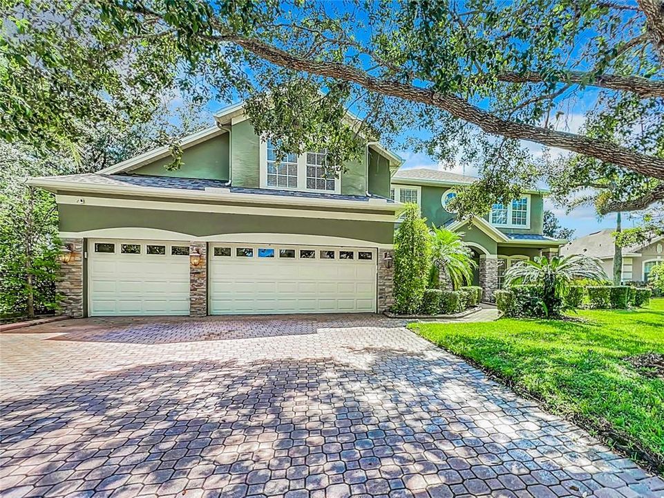 3 Car garage and large driveway