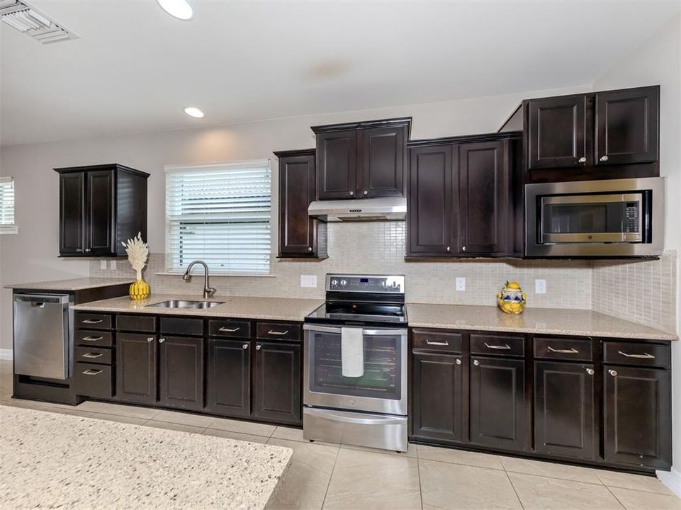 Plenty of counter space and storage in this kitchen