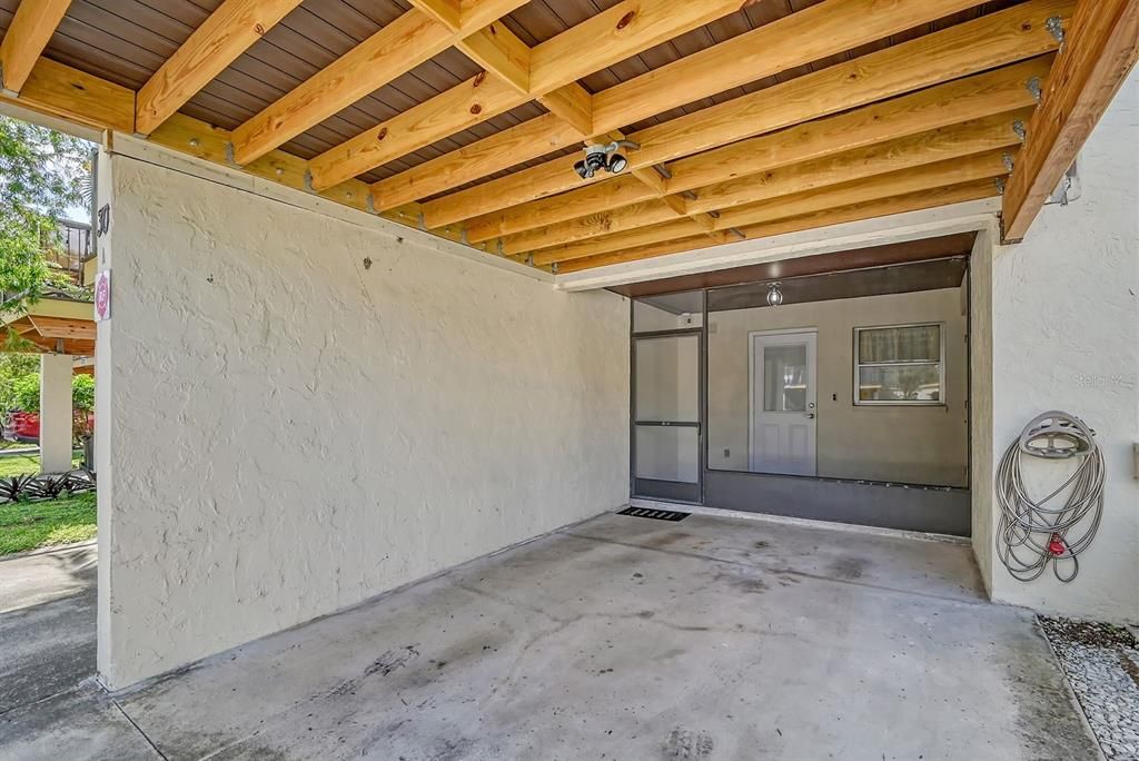 Carport & Front Screened Entryway